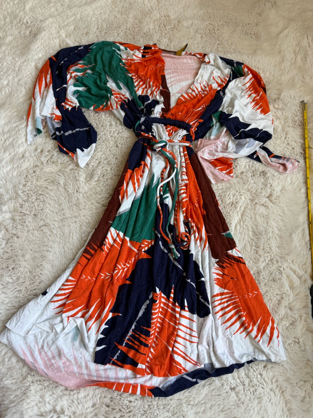 Women’s Multi-Color V-Neck jersey Dress or swim coverup